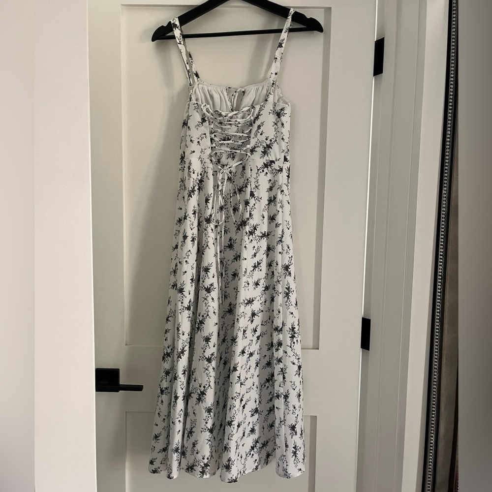 Floral corset midi Dress sundress - Picture 3 of 6